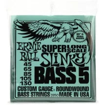 Ernie Ball 2850 Super Long Scale Slinky Nickel Wound Electric Bass Strings 045 130 5 string