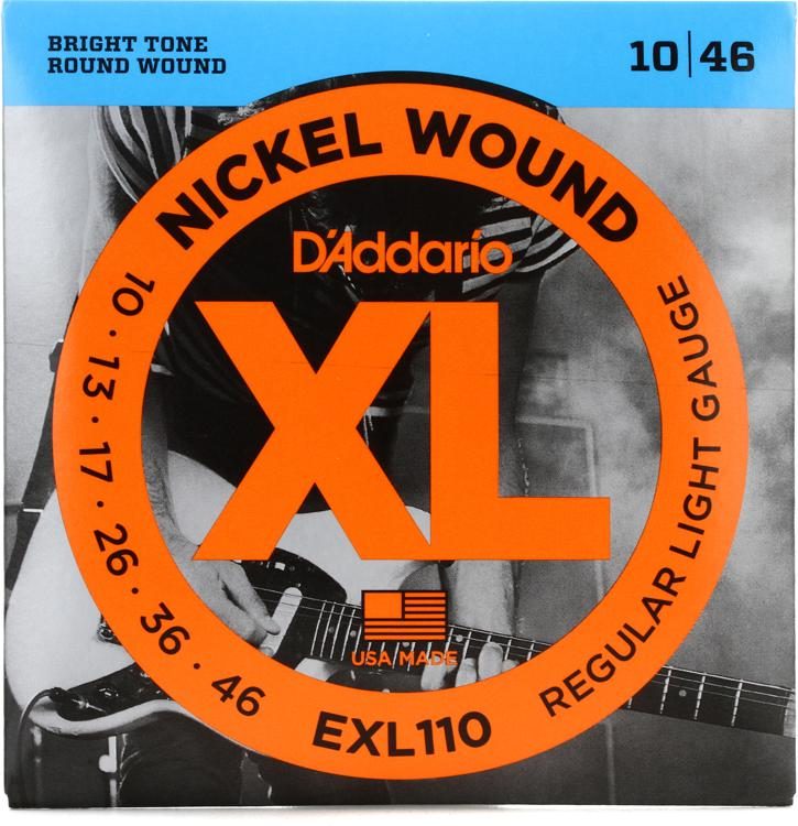 D'Addario EXL110 Nickel Wound Electric Strings - .010-.046 Regular Light
