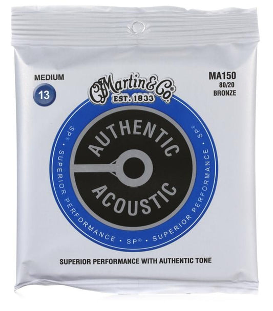 Martin Authentic Acoustic Superior Performance Guitar Strings - 80/20 Bronze Medium