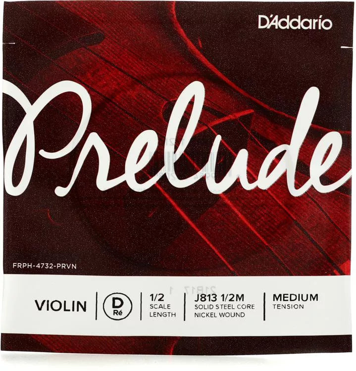D'Addario J813 Prelude Violin D String - 1/2 Size