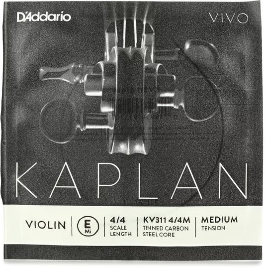 D'Addario KV311 Kaplan Vivo Violin E String - 4/4 Size