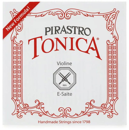 Pirastro Tonica Violin E String - 4/4 Size Silvery Steel Ball-end